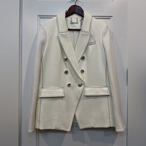 Tahari Cream Double-Breasted Blazer